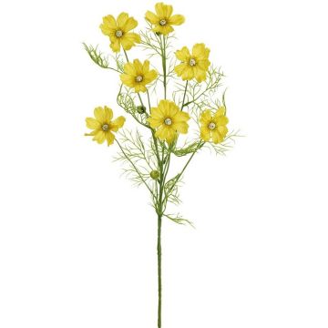 Künstliche Cosmea x 7 68cm Blütenkopf Ø 6cm, gelb