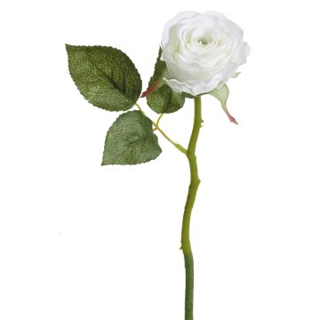 Künstliche Rosenknospe 30cm Blütenkopf Ø 5cm, weiß Künstliche Rosenknospe 30cm Blütenkopf Ø 5cm, weiß