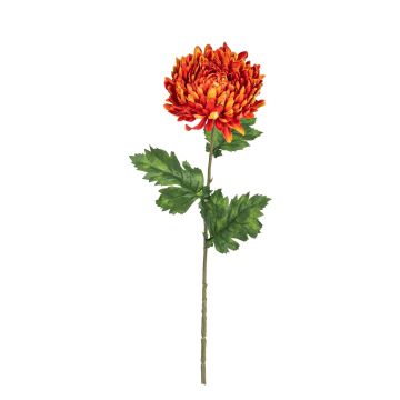Künstliche Chrysantheme 75cm Blütenkopf Ø 14cm, orange
