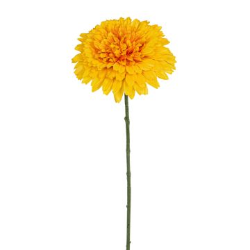 Künstliche Chrysantheme 63cm Blütenkopf Ø 13cm, gelb