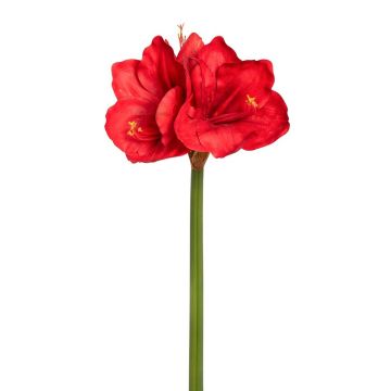 Künstliche Amaryllis x 3 68cm Blütenkopf Ø 5/11cm, rot Künstliche Amaryllis x 3 68cm Blütenkopf Ø 5/11cm, rot