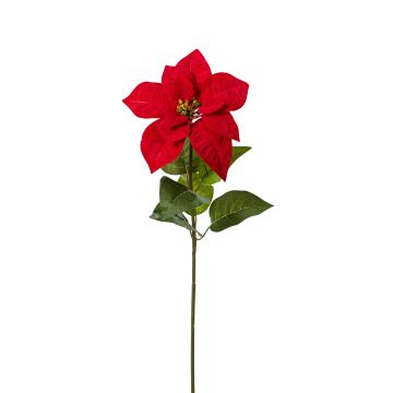 Künstliche Velvet-Poinsettia mit Blätter 55cm Blütenkopf Ø 21cm, rot Künstliche Velvet-Poinsettia mit Blätter 55cm Blütenkopf Ø 21cm, rot