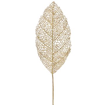 Künstliches G.-Skelettfunkienblatt 28cm, gold Künstliches G.-Skelettfunkienblatt 28cm, gold