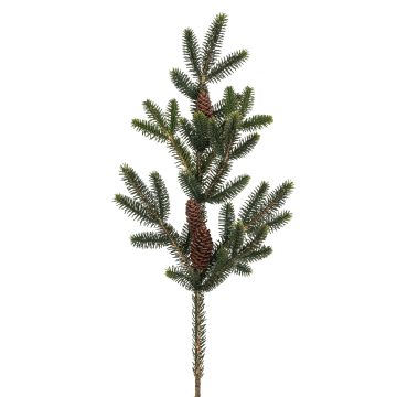 Künstlicher Tannenzapfenast 66cm, grün-braun