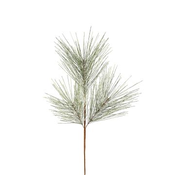 Künstlicher Schnee-Pinienzweig x 3 66cm, grün-weiß