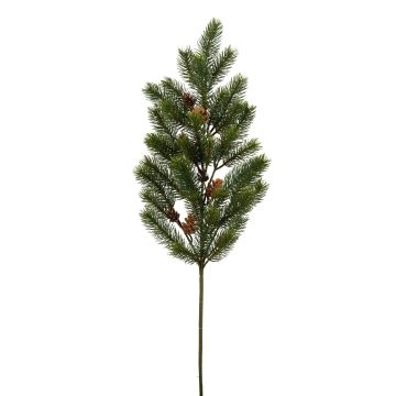 Künstlicher Tannenzweig x 35 mit Zapfen 76cm, grün-braun