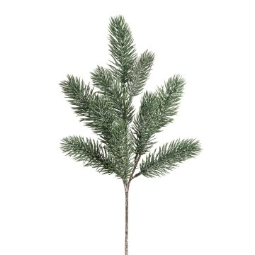 Künstlicher Tannenzweig x 10 44cm, grün-weiß