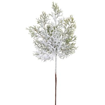 Künstlicher Schnee-Zypressenzweig x 4 30cm, grün-weiß