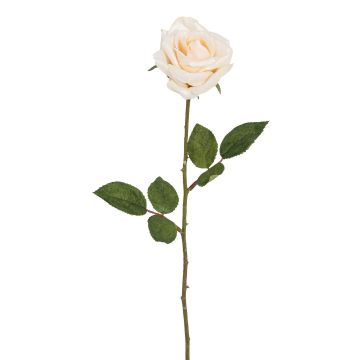 Künstliche Rose RE 62cm Blütenkopf Ø 9cm, elfenbein