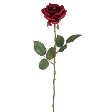 Künstliche Rose RE 62cm Blütenkopf Ø 9cm, burgund
