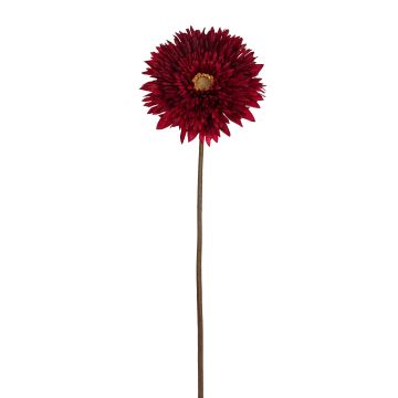 Künstliche Gerbera RE 63cm Blütenkopf Ø 12cm, burgund Künstliche Gerbera RE 63cm Blütenkopf Ø 12cm, burgund