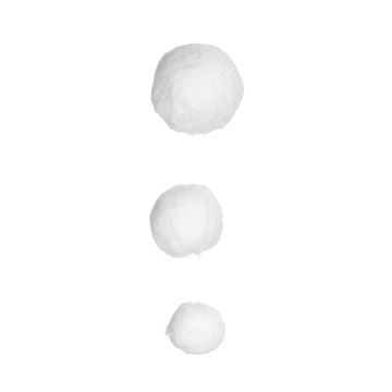 Künstliche Schneeballgirlande x 3 35cm, weiß Künstliche Schneeballgirlande x 3 35cm, weiß