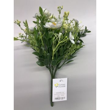 Künstlicher Wildblumenstrauß 7-fach 29cm, weiß-gelb Künstlicher Wildblumenstrauß 7-fach 29cm, weiß-gelb