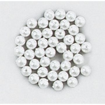 Wachsperlen 4mm, weiß Wachsperlen 4mm, weiß