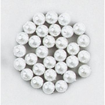 Wachsperlen 5mm, weiß Wachsperlen 5mm, weiß