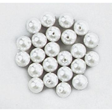 Wachsperlen 6mm, weiß Wachsperlen 6mm, weiß