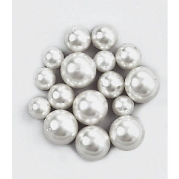 Wachsperlen 12mm, weiß Wachsperlen 12mm, weiß