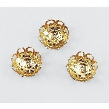 Perlkappen 13mm, gold Perlkappen 13mm, gold