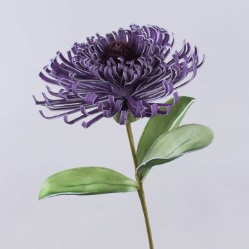 Künstliche Blume Nadelkissen Protea Kunststoffschaum ISLARTINA, dunkellila, 75cm