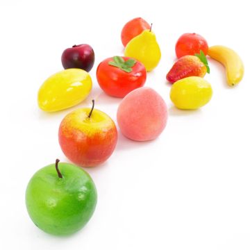 Plastik Früchte Mix FIDAN, bunt, 5-8cm Plastik Früchte Mix FIDAN, bunt, 5-8cm