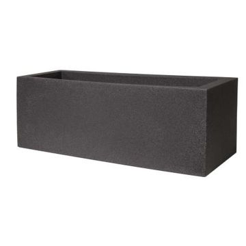 Rechteckiger Pflanzkasten NALTIS aus Kunststoff, dunkelgrau, 100x40x40cm Rechteckiger Pflanzkasten NALTIS aus Kunststoff, dunkelgrau, 100x40x40cm