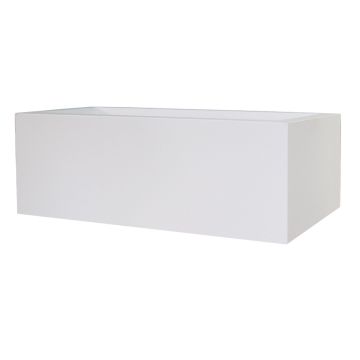 Rechteckiger Pflanzkasten NALTIS aus Kunststoff, weiß, 100x40x41cm Rechteckiger Pflanzkasten NALTIS aus Kunststoff, weiß, 100x40x41cm