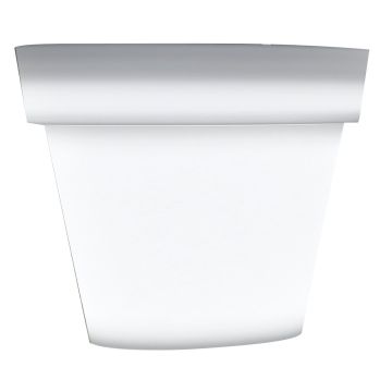Blumentopf NALVEN aus Kunststoff, LEDs, weiß, 89cm, Ø100cm Blumentopf NALVEN aus Kunststoff, LEDs, weiß, 89cm, Ø100cm
