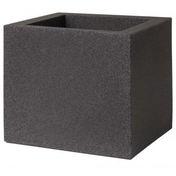 Blumentopf TALVEN aus Kunststoff, schwarz, 50x50x50cm Blumentopf TALVEN aus Kunststoff, schwarz, 50x50x50cm