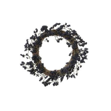 Deko Kranz Scheinbeere CALLAN, blau, Ø35cm