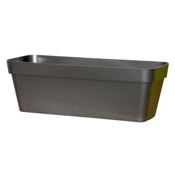 Rechteckiger Blumenkasten VINAYA aus Kunststoff, mit Löchern, anthrazit, 49,5x18x16,5cm Rechteckiger Blumenkasten VINAYA aus Kunststoff, mit Löchern, anthrazit, 49,5x18x16,5cm