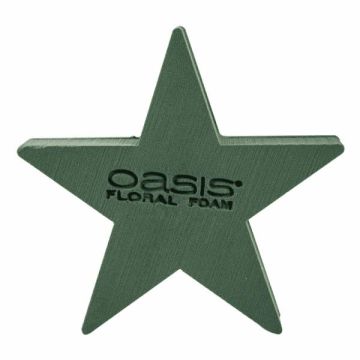 OASIS® Nasssteckschaum Stern, Bioline Holzunterlage, grün, 30x30x4,5cm