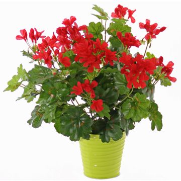 Kunstblume Geranie MIA auf Steckstab, rot, 40cm, Ø5-8cm