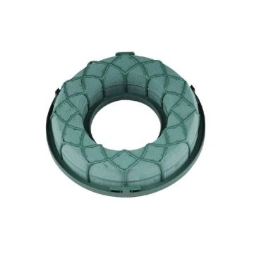 OASIS® Ideal Nasssteckmasse Ring mit Kunststoffboden, Gitter, grün, 4cm, Ø18cm