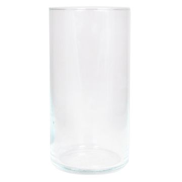 Blumen Zylinder Vase SANYA OCEAN aus Glas, transparent, 25cm, Ø12,5cm