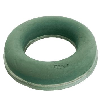 OASIS® Nasssteckschaum Ring, EcoBase Hartschaumboden, grün, 8cm, Ø35cm
