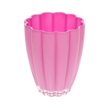 Glas Blumenvase BEA, erika, 17cm, Ø14cm Glas Blumenvase BEA, erika, 17cm, Ø14cm