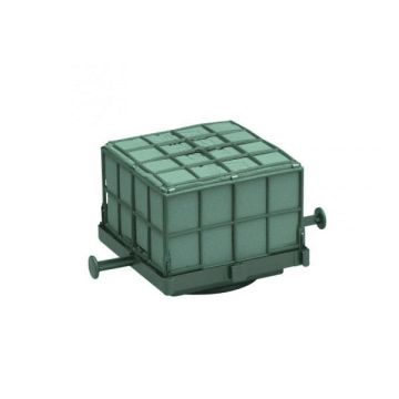OASIS® Nass Steckschaum für Auto Corso, Hochzeitsdeko, Kunststoffunterlage, Gitter, Saugnapf, grün, 11x11x9cm OASIS® Nass Steckschaum für Auto Corso, Hochzeitsdeko, Kunststoffunterlage, Gitter, Saugnapf, grün, 11x11x9cm