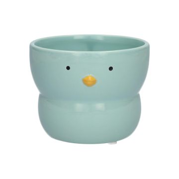 Deko Blumentopf ADDILYNN aus Dolomit, mit Küken Gesicht, blau, 8cm, Ø10,5cm Deko Blumentopf ADDILYNN aus Dolomit, mit Küken Gesicht, blau, 8cm, Ø10,5cm