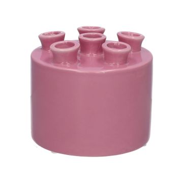 Dolomit Vase VIVIANNE mit 6 Öffnungen, flieder, 10,5cm, Ø12cm Dolomit Vase VIVIANNE mit 6 Öffnungen, flieder, 10,5cm, Ø12cm