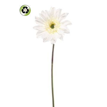 Künstliche Gerbera FRALWE, Eco Collection, weiß, 65cm, Ø13cm