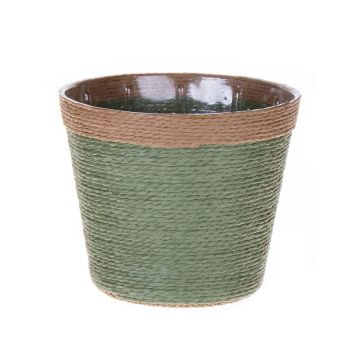 Pflanzkorb NERIONKO, grün-beige, 13cm, Ø15,5cm