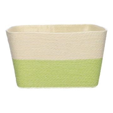 Blumenkorb NERIONKO DUO, beige-hellgrün, 18,5x18,5x10cm