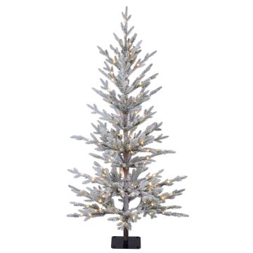 Kunstbaum Tanne LILLESAND SPEED DELUXE, beschneit, LEDs, 120cm, Ø60cm