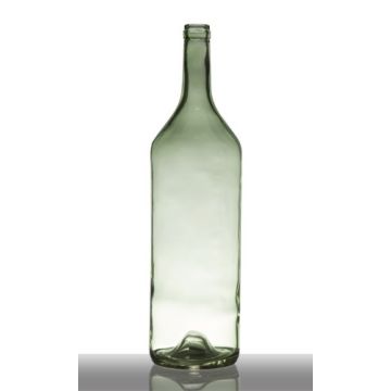 Glas Dekoflasche FERGUS, grün-klar, 53,5cm, Ø14,5cm