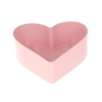 Herz Dekoschale HAVIN aus Kunststoff, rosa, 22x20x7,5cm