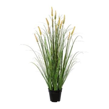 Fake Gras Lampenputzergras VELZA mit Rispen, gelb, 95cm