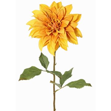 Dahlie künstlich PHILLIPPA, Eco Collection, gelb-orange, 65cm, Ø15cm