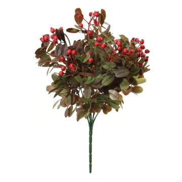 Kunst Scheinbeere BARINA mit Beeren, Steckstab, rot, 35cm