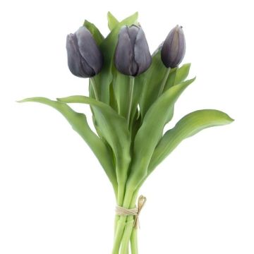 Künstlicher Tulpenstrauß Mix LONA, schwarz-weiß, 30cm, Ø20cm