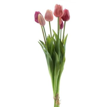 Künstlicher Tulpenstrauß Mix LONA, rosa-pink-creme, 45cm, Ø20cm